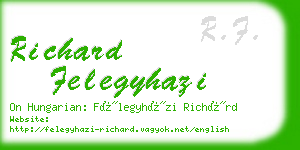 richard felegyhazi business card